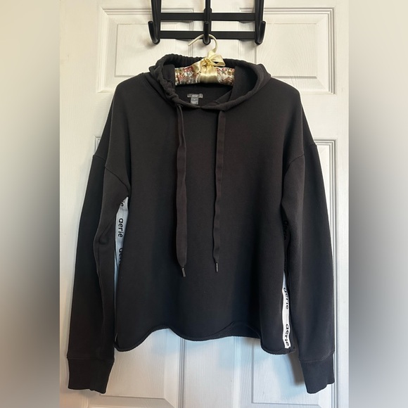 aerie Tops - Aerie Dark Grey Hoodie